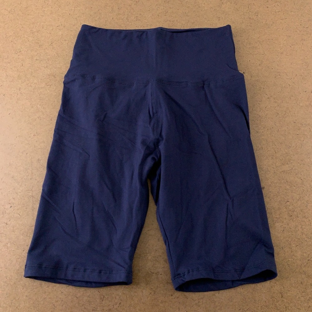 YOLIX Women's One Size Navy High Waisted Super Soft Biker Shorts New